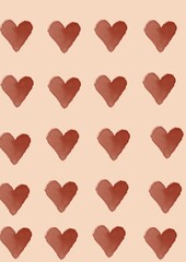 Cute wallpaper with heart pattern in red and pink.