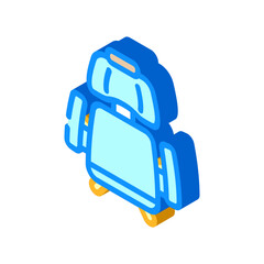Fototapeta premium computer chair top view isometric icon vector. computer chair top view sign. isolated symbol illustration