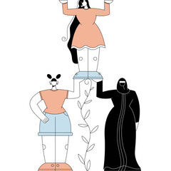 Woman,Girls support each other.girl power