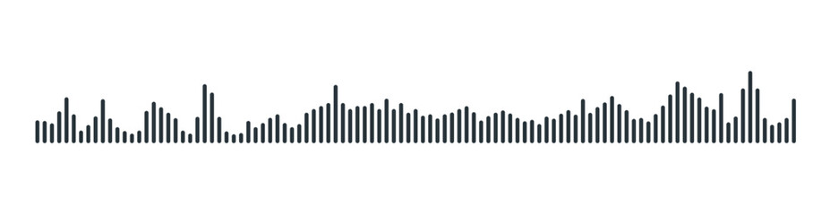podcast sound waveform pattern for radio audio, music player, video editor, voise message in social media chats, voice assistant, recorder. vector illustration