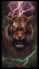 tiger in the dark