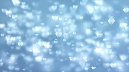 Beautiful clean bokeh heart abstract background