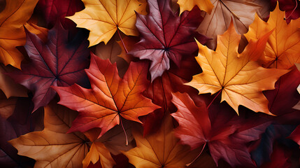Naklejka na ściany i meble Autumn leaves ,A Collection of Fall Leaves