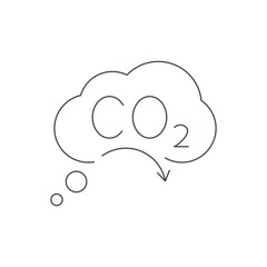 co2 neutral, carbon neutral, net zero vector icon 