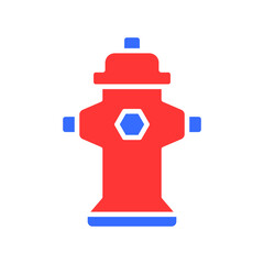 Fire hydrant line icon. Fire safety, water, extinguishing, safety instructions. Vector color icon on white background for business and advertising