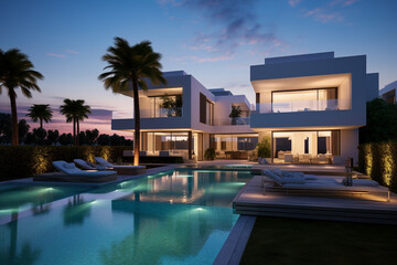 Fototapeta premium Modern luxury home design 
