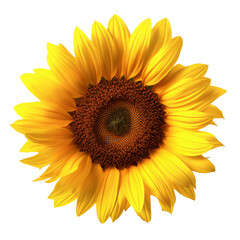 Sunflower bloom isolated on transparent background PNG
