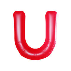 赤いバルーンの文字U。