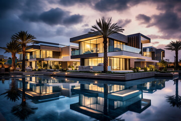 Fototapeta na wymiar Modern luxury home design 