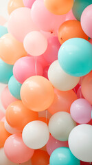 close up of colorful balloons