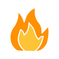 Fire line icon. Fire safety, water, extinguishing, safety instructions. Vector color icon on white background for business and advertising