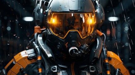 space suit cyberpunk ai generated