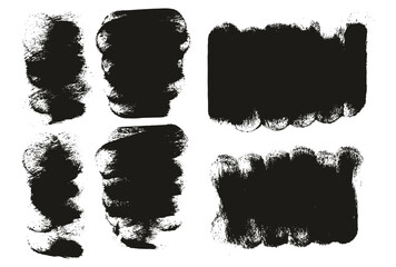 Round Sponge Thick Artist Brush Short Background Mix High Detail Abstract Vector Background Mix Set 