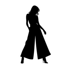 Vector illustration. Silhouette of a girl. Girlfriends on a white background.
