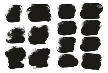 Round Sponge Thick Artist Brush Short Background Mix High Detail Abstract Vector Background Mix Set 