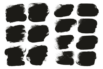 Round Sponge Thick Artist Brush Short Background Mix High Detail Abstract Vector Background Mix Set 