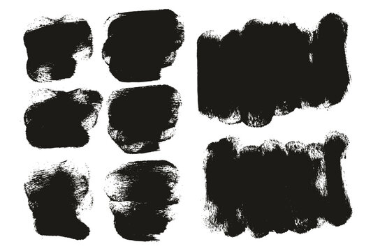 Round Sponge Thick Artist Brush Short Background Mix High Detail Abstract Vector Background Mix Set 