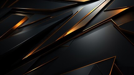 Fond d'écran abstrait de luxe sur le thème noir et or. IA générative, IA - 666594349