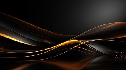 Fond d'&eacute;cran abstrait de luxe sur le th&egrave;me noir et or. IA g&eacute;n&eacute;rative, IA