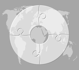 Transparent diagram infographic process on 4 steps