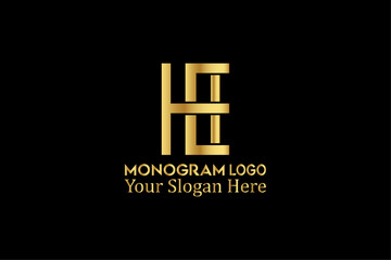 Obraz premium Best Luxury, monogram, latter, business logo design