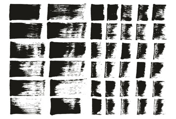 Flat Sponge Regular Artist Brush Straight Lines Mix High Detail Abstract Vector Hand Drawn Background Mix Set 