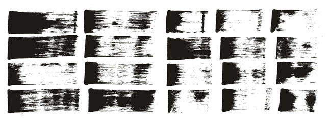 Flat Sponge Regular Artist Brush Straight Lines Mix High Detail Abstract Vector Hand Drawn Background Mix Set 