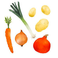 illustration de légumes d'automne