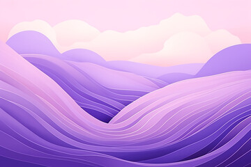 Simple lavender abstract landscape background. AI generated image.. - obrazy, fototapety, plakaty