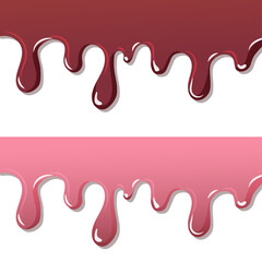 melted chocolate dripping on white background