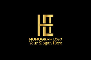 Fototapeta premium Best Luxury, monogram, latter, business logo design