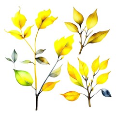watercolor autumn leaves background