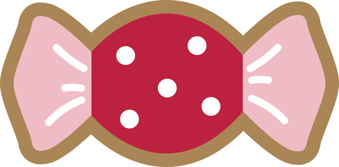 Candy shaped gingerbread cookies