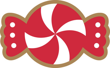 Candy shaped gingerbread cookies