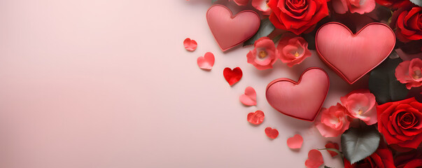 Love hearts background - Valentines design theme
