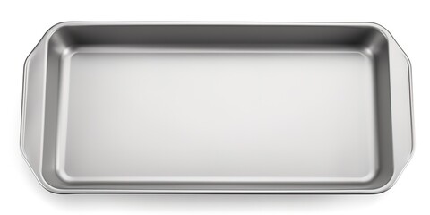 aluminum tray on white background