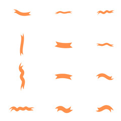 Simple ribbon set icon. flat style vector