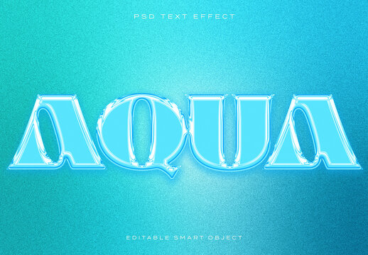 Crystal Aqua Text Effect 
