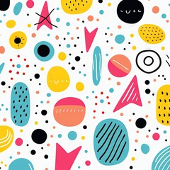 Mod&egrave;le sans couture de doodle abstrait de ligne dr&ocirc;le. Fond d&rsquo;&eacute;cran minimaliste pour les enfants. Toile de fond simple et enfantine. IA g&eacute;n&eacute;rative, IA