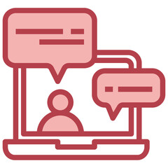 Message_Online chat filled outline icon,linear,outline,graphic,illustration
