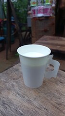 cup of coffee on the table