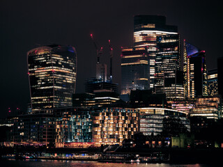 Downtown Skyscrapers of The City of London's Financial District