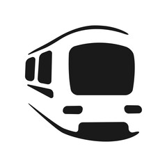 train icon. public transport sign. flat vector.