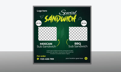 business marketing social media post and web banner