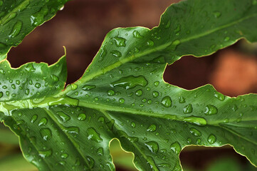 gotas de chuva sobre plantas verdes 