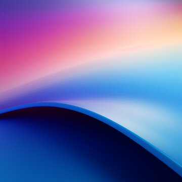 Fondo abstracto con formas sinuosas y suave difuminado de tonos azules y naranjas