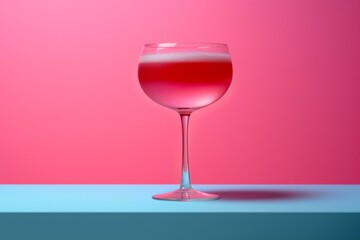 Pink cocktail with free gradient. Generative AI