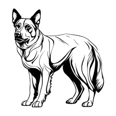 silhouette vector illustration of a dog