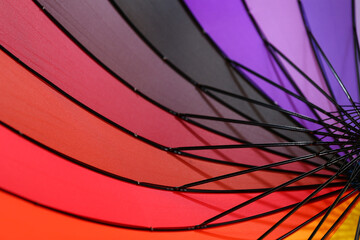 Colorful umbrella for a colorful background.