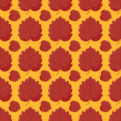 Seamless pattern Autumn leaf border. Gift wrap and scrapbook. Vector illustration for wallpaper, gift paper, fill patterns, web page backgrounds, autumn greeting cards.